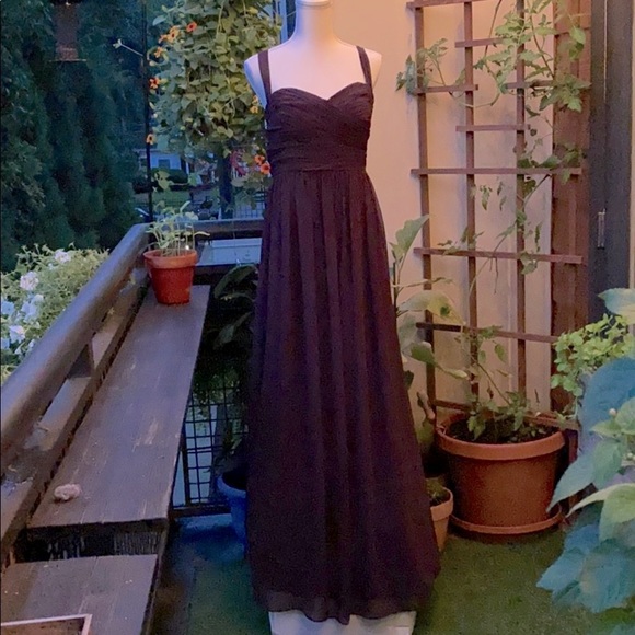 Bill Levkoff Dresses & Skirts - BILL LEVKOFF Plum Sweetheart Neckline V-Back Sz 12